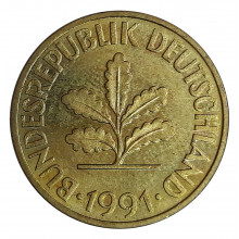 10 Pfennig 1991 G SOB+ Alemanha Europa