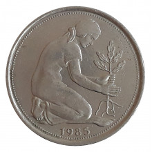 50 Pfennig 1985 J MBC+ Alemanha Europa