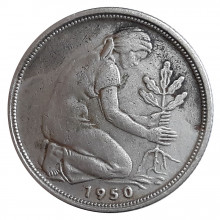 50 Pfennig 1950 D MBC Alemanha Europa