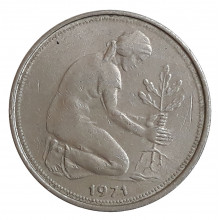50 Pfennig 1971 F MBC Alemanha Europa