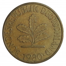 10 Pfennig 1980 J MBC Alemanha Europa