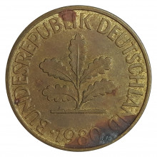 10 Pfennig 1980 D MBC Alemanha Europa