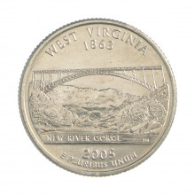 Quarter Dollar 2005 P FC West Virginia
