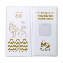 Estojo para Moedas Olímpicas Rio 2016 Branco Não Acompanha Moedas
