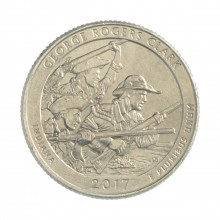 Quarter Dollar 2017 P SOB Indiana: George Rogers Clark
