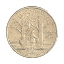 Quarter Dollar 2001 P MBC+ Vermont