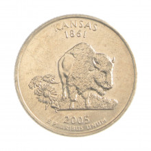 Quarter Dollar 2005 P MBC+ Kansas