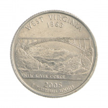 Quarter Dollar 2005 P MBC+ West Virginia