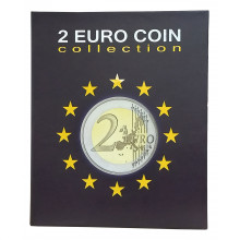 Álbum de Luxo 2 Euro Coin Comemorativas