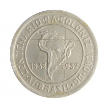 V-137 400 Réis 1932 MBC+ Vicentina 4º Centenário da Colonização do Brasil