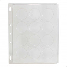 Folha para Moedas Cápsula Redonda PCCB 12 Bolsos