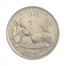 Quarter Dollar 2004 P MBC+ Wisconsin
