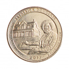 Quarter Dollar 2017 P MBC District of Columbia: Frederick Douglass C/Sinais de Limpeza