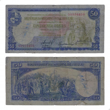 P#38b.2 50 Pesos 1952 BC Uruguai América Série C