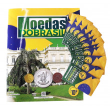 Álbum de Figurinhas Moedas do Brasil +90 Pcts Figurinhas