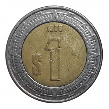 Km#603 1 Peso 1998 MBC México América