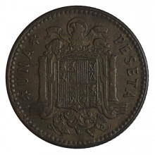 KM#775 1 Peseta 1947 MBC Espanha Europa