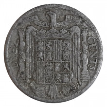 KM#766 10 Cêntimos 1940 MBC Espanha Europa