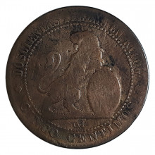 KM#662 5 Cêntimos 1870 BC+ Espanha Europa