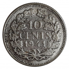 Km#163 10 Cents 1941 MBC Holanda Europa