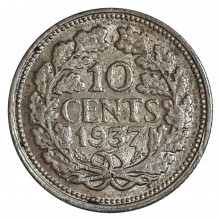 Km#163 10 Cents 1937 MBC Holanda Europa