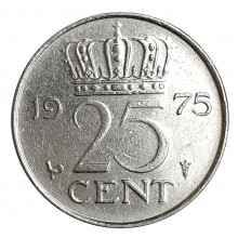 Km#183 25 Cents 1975 MBC+ Holanda Europa