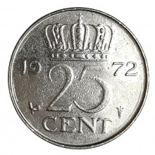 Km#183 25 Cents 1972 MBC+ Holanda Europa