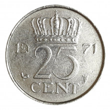 Km#183 25 Cents 1971 MBC+ Holanda Europa