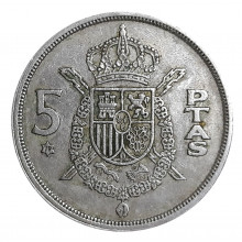 KM#807 5 Pesetas 1975 MBC Espanha Europa