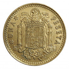 KM#796 1 Peseta 1966 SOB Espanha Europa