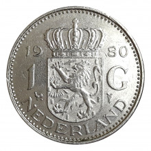 Km#184 1 Gulden 1980 MBC Holanda Europa