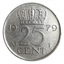Km#183 25 Cents 1979 MBC Holanda Europa