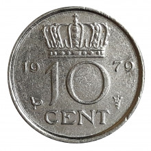 Km#182 10 Cents 1979 MBC+ Holanda Europa