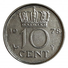 Km#182 10 Cents 1978 MBC+ Holanda Europa