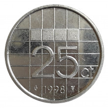 Km#204 25 Cents 1998 SOB Holanda Europa