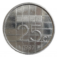 Km#204 25 Cents 1997 SOB Holanda Europa
