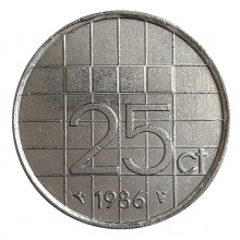 Km#204 25 Cents 1986 MBC Holanda Europa