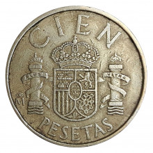 KM#826 100 Pesetas 1983 MBC Espanha Europa