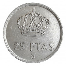 KM#824 25 Pesetas 1982 MBC Espanha Europa