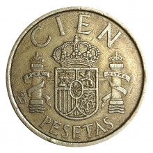 KM#826 100 Pesetas 1986 MBC Espanha Europa