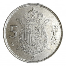 KM#823 5 Pesetas 1984 MBC Espanha Europa
