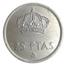 KM#824 25 Pesetas 1983 MBC Espanha Europa