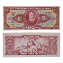 Cédula C-096 100 Cruzeiros 1963 C/ Manchas SOB