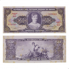 Cédula C-093 50 Cruzeiros 1963 C/ Manchas SOB