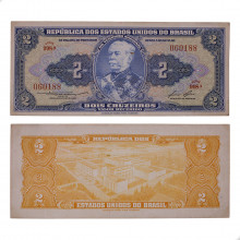 Cédula C-016 2 Cruzeiros 1958 MBC