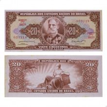 Cédula C-088 20 Cruzeiros 1962 C/ Mancha SOB