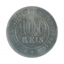 Moeda V-014 100 Réis 1884 MBC Cupro Níquel Ø27mm 10gr.