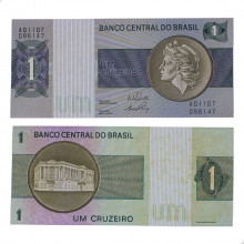 Cédula C-129 1 Cruzeiro 1970 C/ Manchas SOB/FE