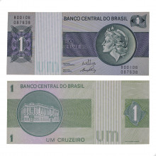 Cédula C-130 1 Cruzeiro 1972 MBC