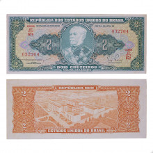 Cédula C-061 2 Cruzeiros 1955 C/ Leve Mancha SOB